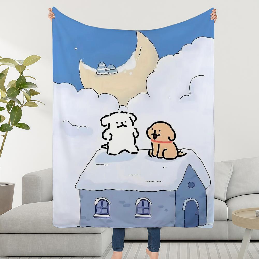 Blanket Line Throw Super Cartoon Cute Cosy Plush Living Room Sofa Dog Couch Childish Birthday Gifts