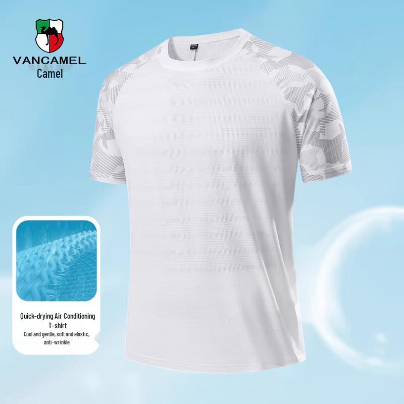 VANCAMEL Men s Quick-Dry Ice Silk Sport T-Shirt 4XL