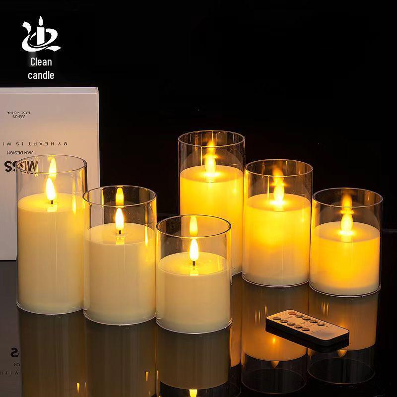 Acrylic LED Candle Light - Creative Wedding Atmosphere Decorations & Photo Props