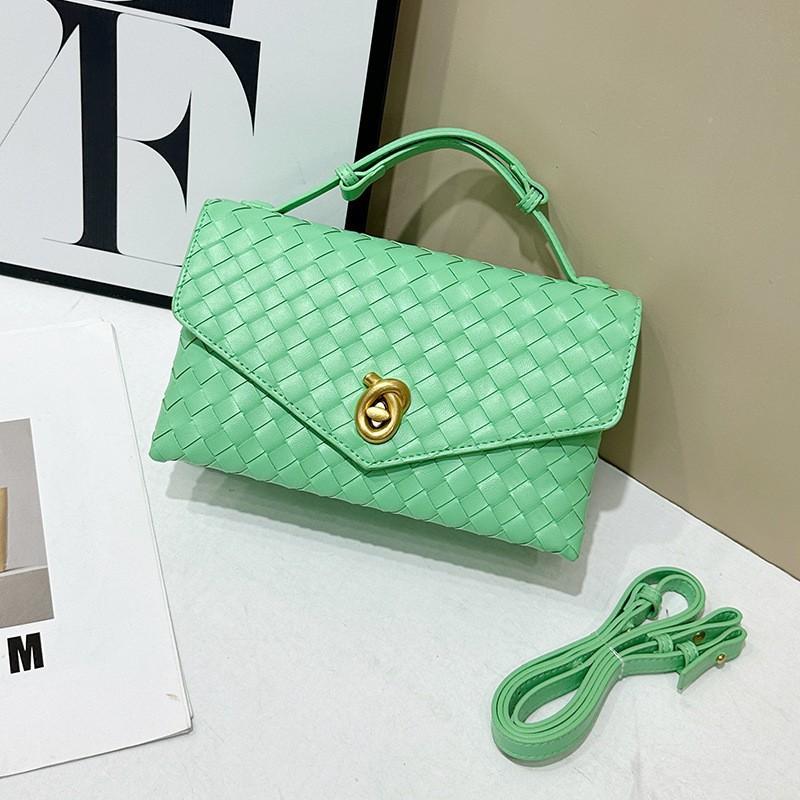 High-end Light Luxury Handbag Authentic Leather Hand-woven Bag 2025 Fashionable Cowhide Square