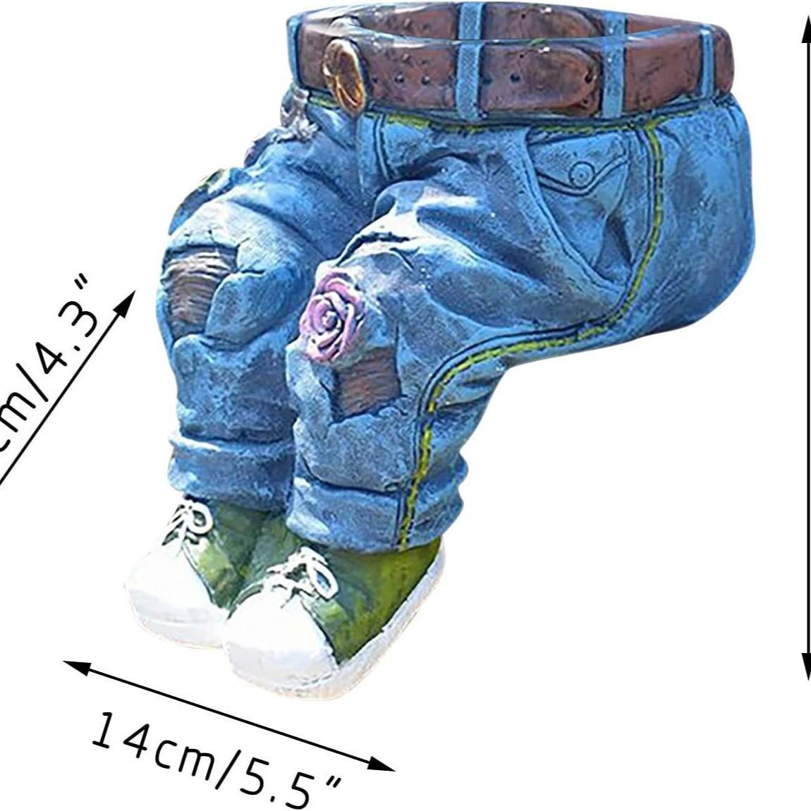 Garden Creative Flower Pot Jeans Garden Decoration Resin Crafts Ornament Flower Pot Garden Decoration Sculpture