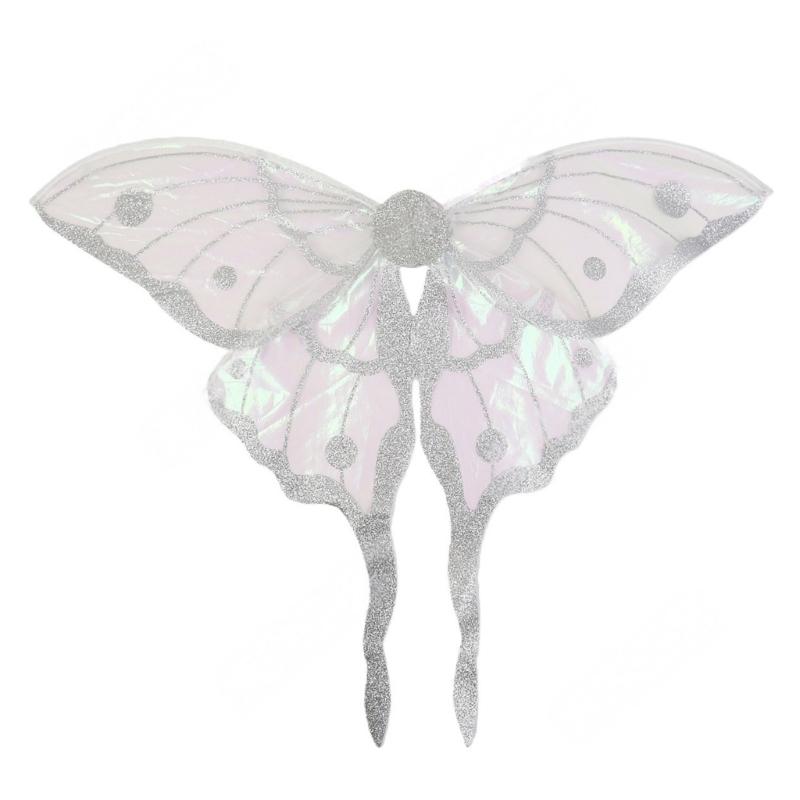 Fairys Wing Glitter Butterfly Wing,Star Angel Wands Headband Fairys Costume Set for Halloween Dressing Up Cosplay Party