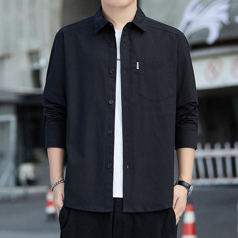 Men's Long Sleeved Shirt Korean Casual Loose Shirt Men's Coat