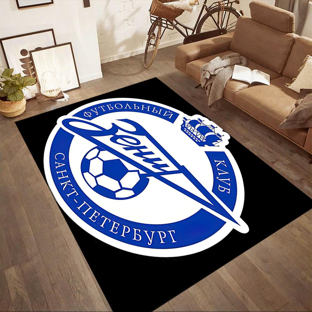 Blue Fc Zenit Saint Petersburg Square Rugs Are a Great Choice for Living Rooms, Bedrooms, Home Décor, and As Gifts.