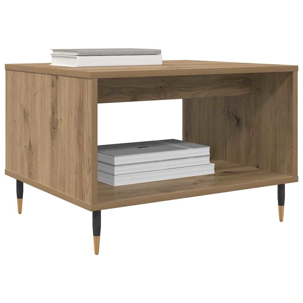 Artisan Oak Coffee Table 60 X 50 X 40 Cm Wood Based Material