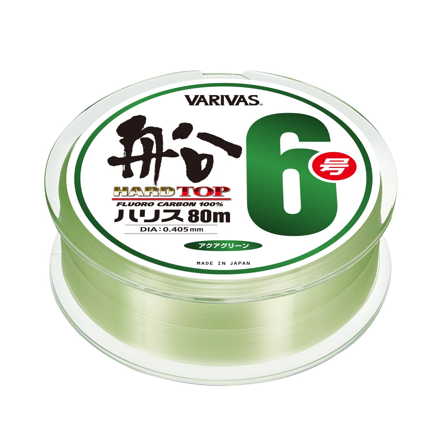 

VARIVAS Hard Top Boat Line, Fluorocarbon, 80m, Size 6, Aqua Green