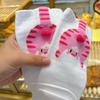 1Pair Cute Cartoon Cat & Ding Dong Egg Couple Mid-Calf Socks - Fashionable All-Season Socks for Spring & Summer