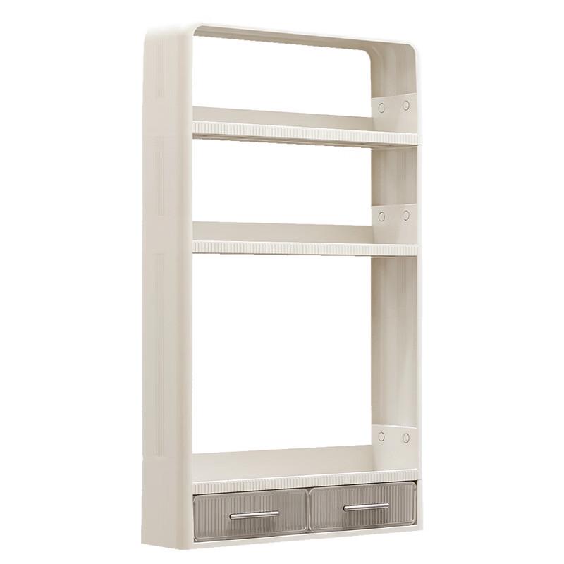 Punch-Free Wall-Mounted Bathroom Organizer Shelf