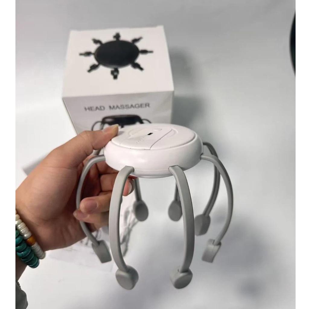Smart Octopus Head Massager Electric Vibration Scalp Relaxation Massage Device for Head Meridians Relief