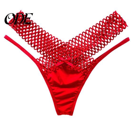Women Panties Low Waist Hollowed Out Cross-belt See-through Pornographic Thin Underpants Strip French Style Ladies Sling Thong Inner Wear Clothes