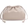 Letter Embossed Drawstring Crossbody Bag