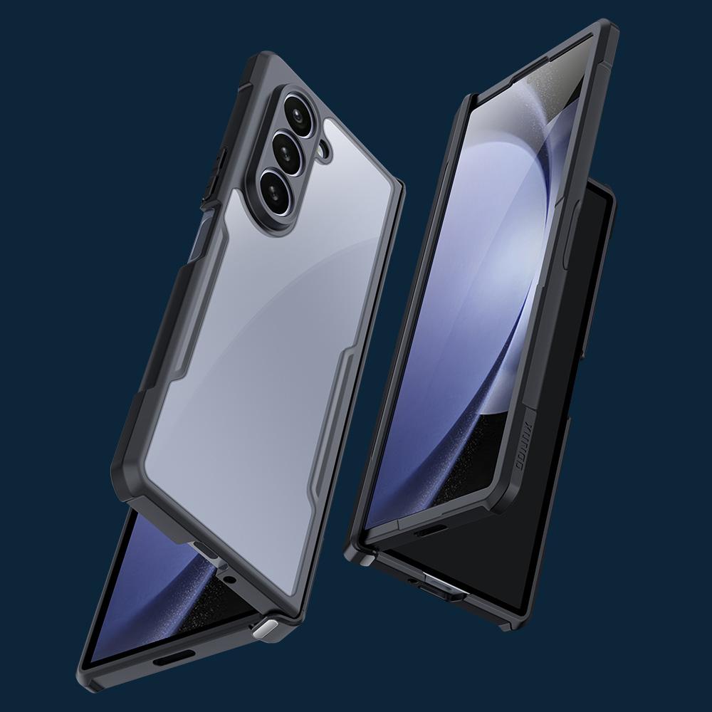 XUNDD For Samsung Galaxy Z Fold6 5G Case TPU+Acrylic Precise Cutouts Phone Cover with Screen Film/Protective Bar