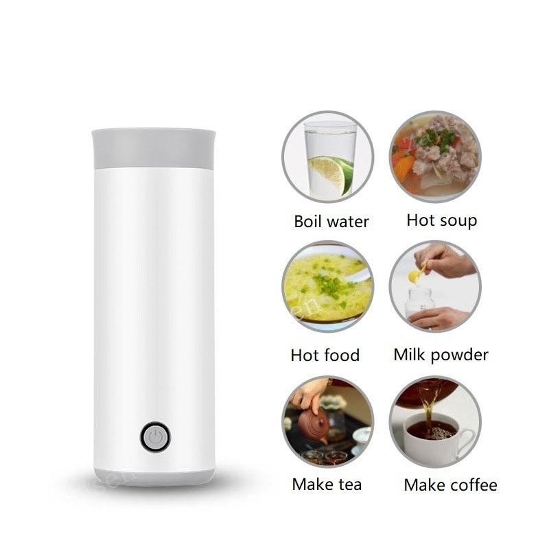 Portable Mini Electric Kettle Water Thermal Heating Boiler Travel Stainless Steel Tea Pot Coffee Milk Boiling Bottle Health Pot