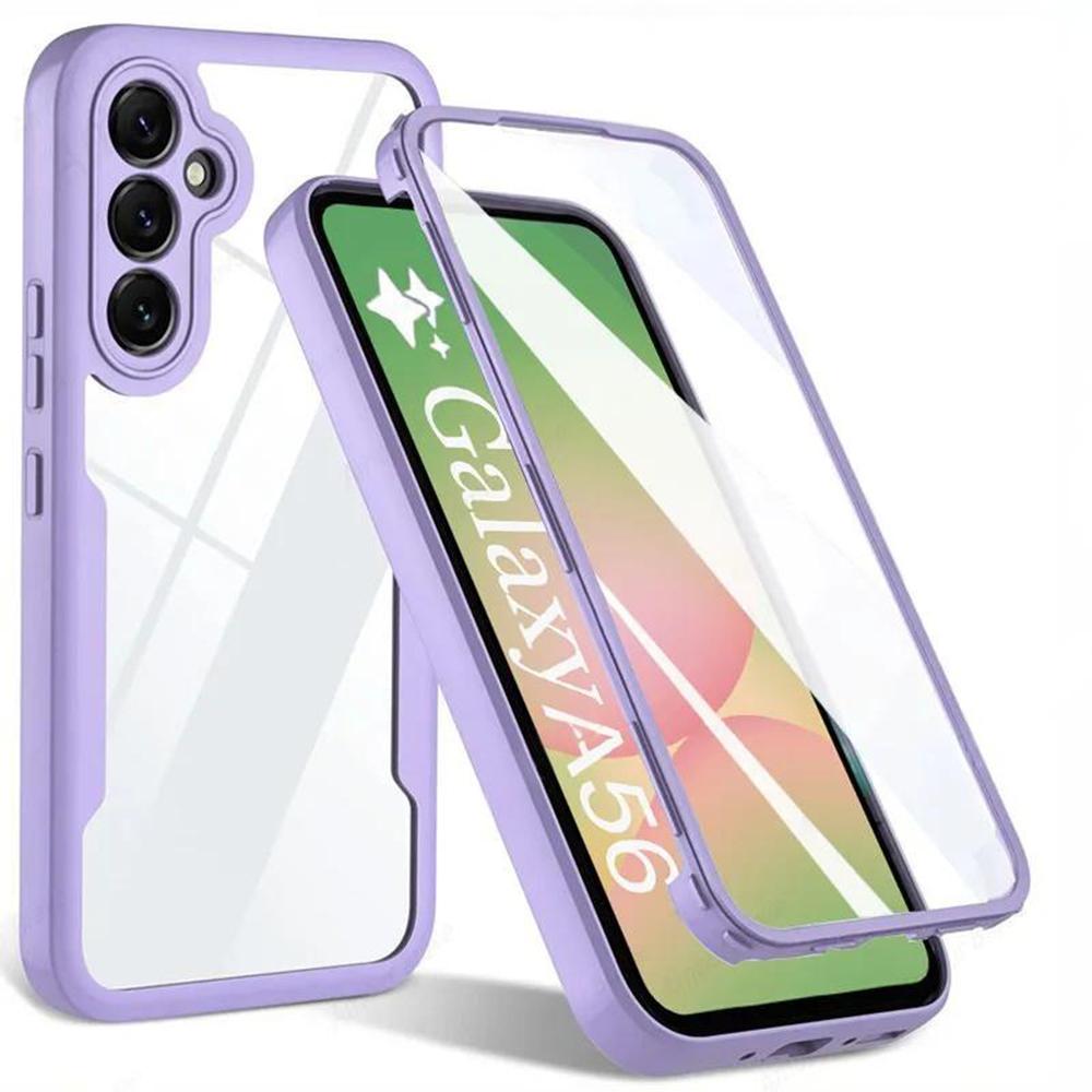 360 Full Cover Skjermbeskyttelsesdeksel For Samsung A56 A36 A26 A16 A54 A35 A15 A14 A34 A53 A52 A32 A33 A25 A55 5G Støtsikre Deksel