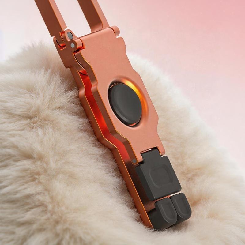 Abs Foldable Mini Phone Stand Keychain Anti-Slip Adjustable Portable  Desktop Holder For Outdoor Travel