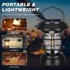 Solar Outdoor Lights 3 Speed Dimmable Solar Camping Portable USB Rechargeable for Hiking Fishing and Emergency Lighting