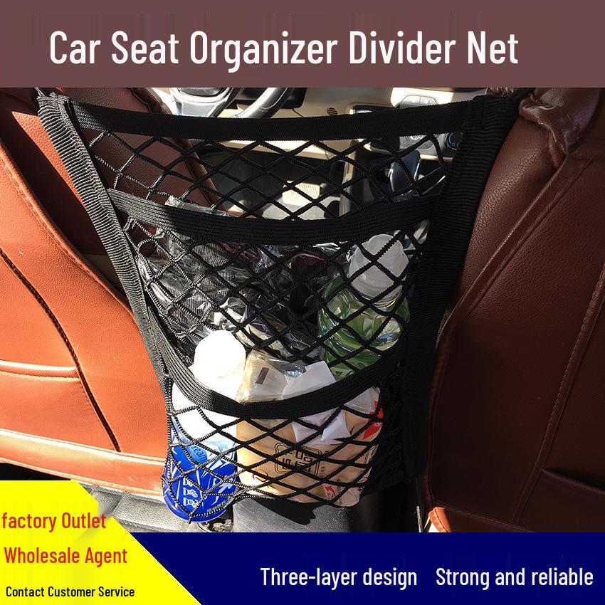 Car Seat Mesh Pocket: Pet, Child, Front & Back Storage Bag