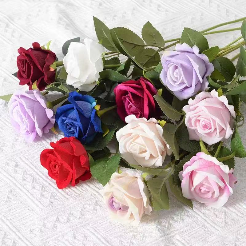 1/5/10/20pcs Roses Artificial Flowers Rose Flower Branch Artificial Red Roses Realistic Fake Rose for Wedding Home Decor