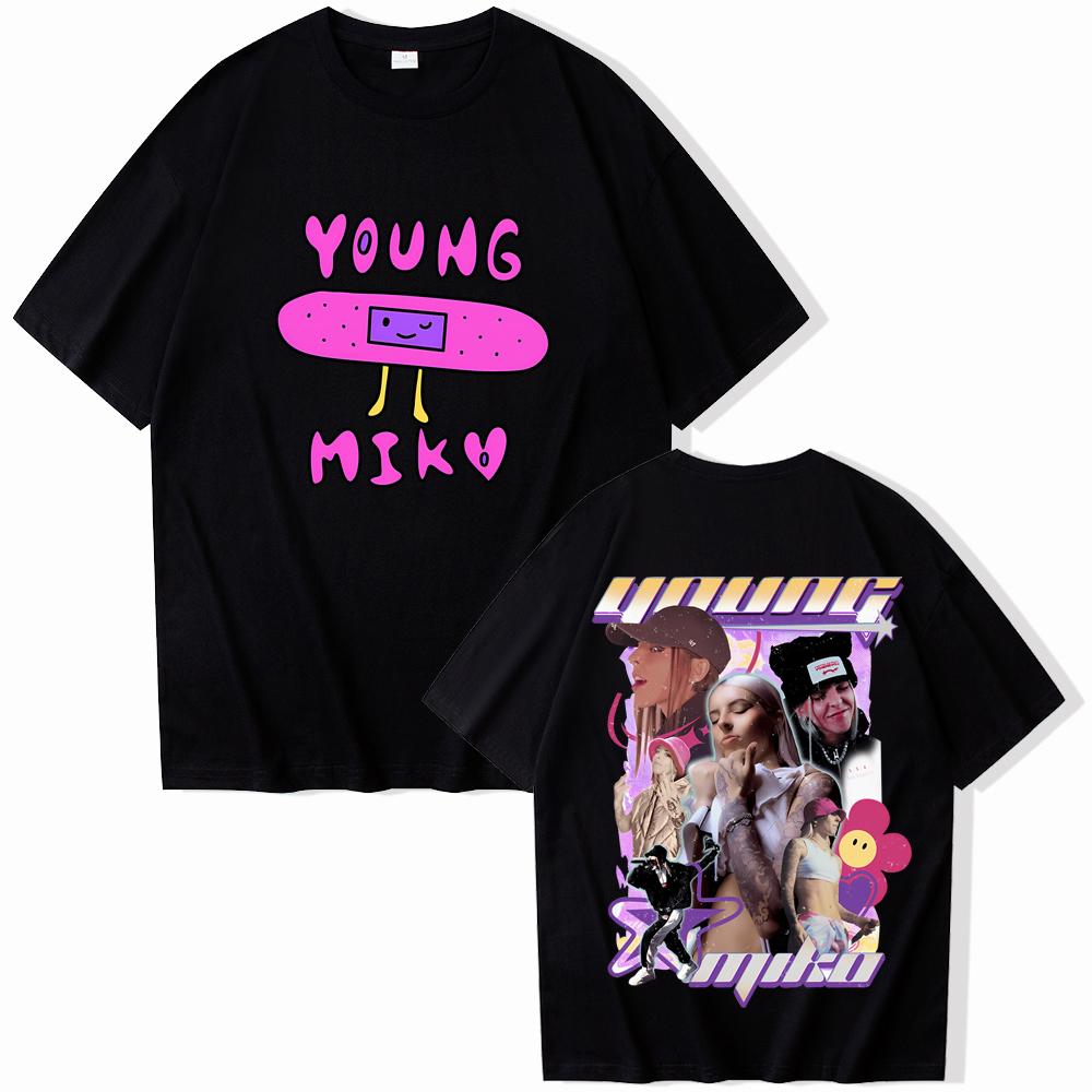 Young Singer Miko Graphic Print TShirt Women Vintage Fashion Short Sleeve TShirt Harajuku TShirt Streetwear Women Clothing