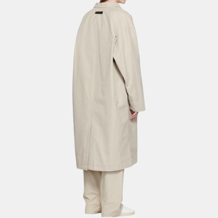 Fear of God Essentials Fall/Winter 2022 Long Single-Breasted Coat Unisex Outerwear Smoke-Grey FOG-FW22-094