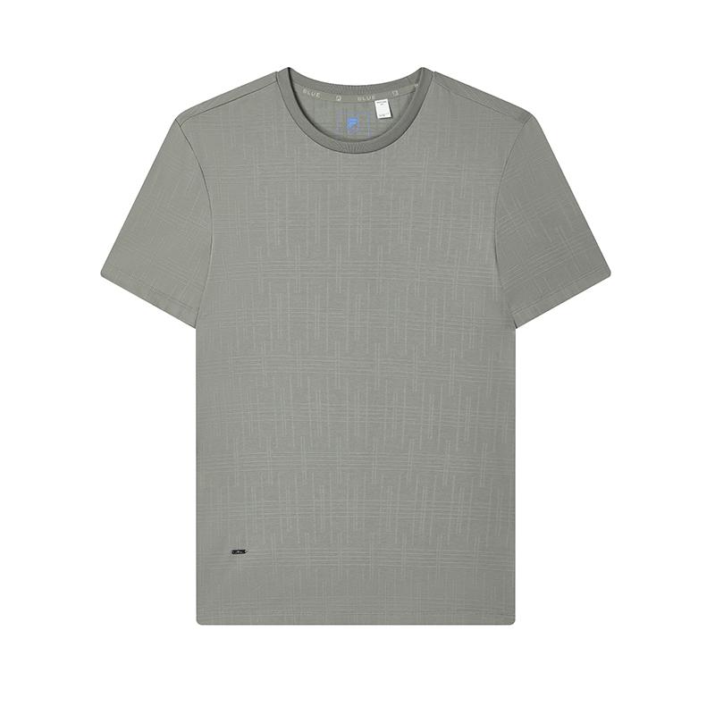 FILA T Shirts Men s Taupe Crew Neck Moderate Straight Fit F11M432101FGY 170/92A/M