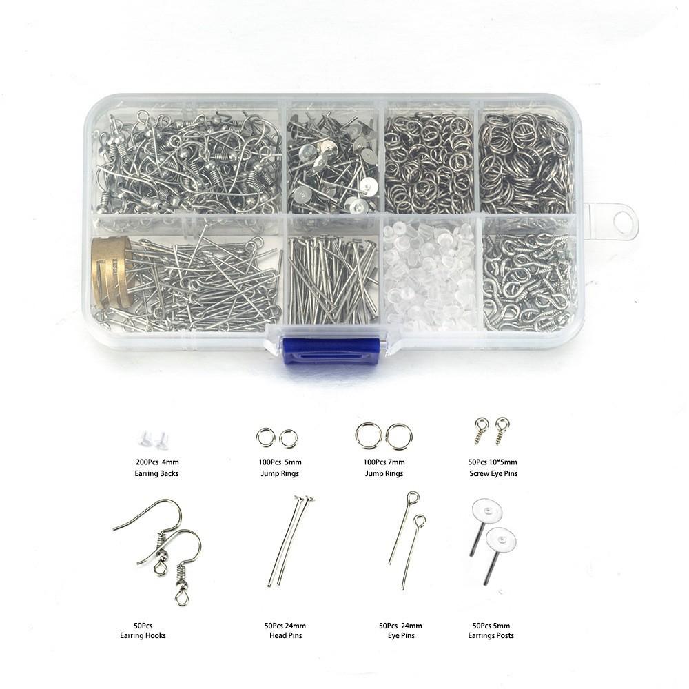 Boxed Earrings Accessories Diy Handmade Earrings Flat Bottom Needle Ear Hook 9-Character Needle