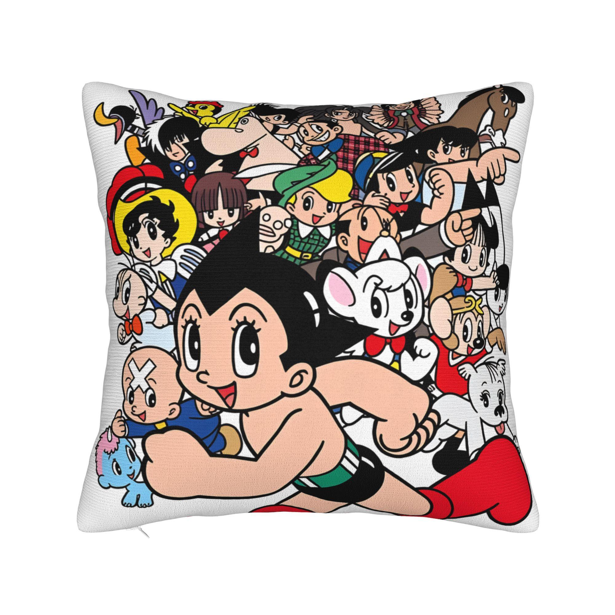 Astroboy Pillow Cover Atomo Astro Boy Retro Morden Pillow Case For Sofa Home Decor Soft Cushion Cover Gift 30cmx30cm