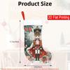Christmas Decoration Fireplace Hanging Stocking 2D Flat Snow And Nutcracker Pattern 3-Christmas Stockings, Hol