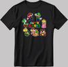 Super Mario Bros. White-Black Men/Women T-Shirt AB200