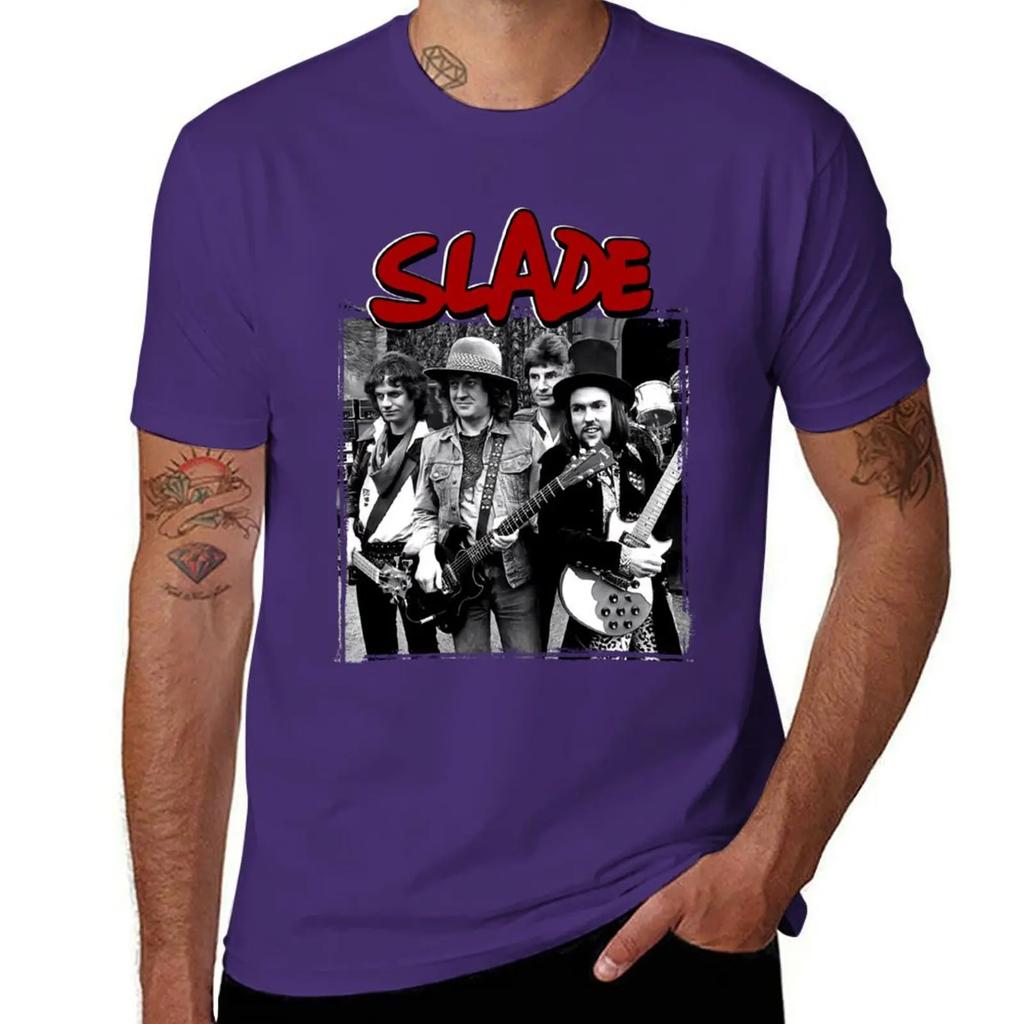 Slade Band Glam Rock TShirt hippie clothes customizeds summer top men clothings 2025 new model
