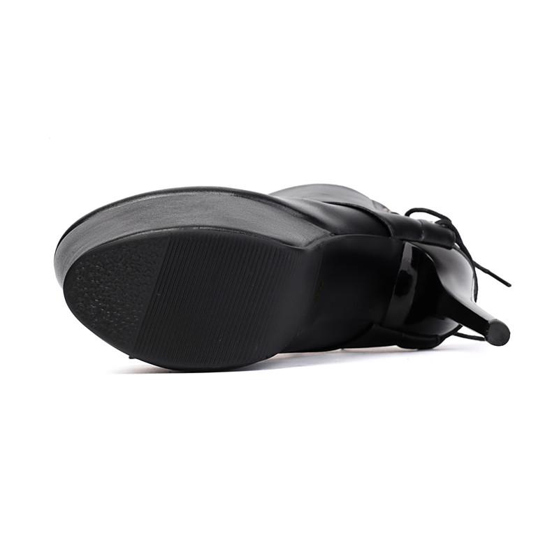 Women's high-heeled short boots sexy European and American style waterproof table thin heel large size Roman short boots