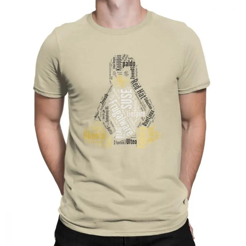 Novelty Tux Linux Distro Distribution Ubuntu T-Shirts Men Harajuku Cotton T Shirt  Tee Shirt Printing Sweatshirt