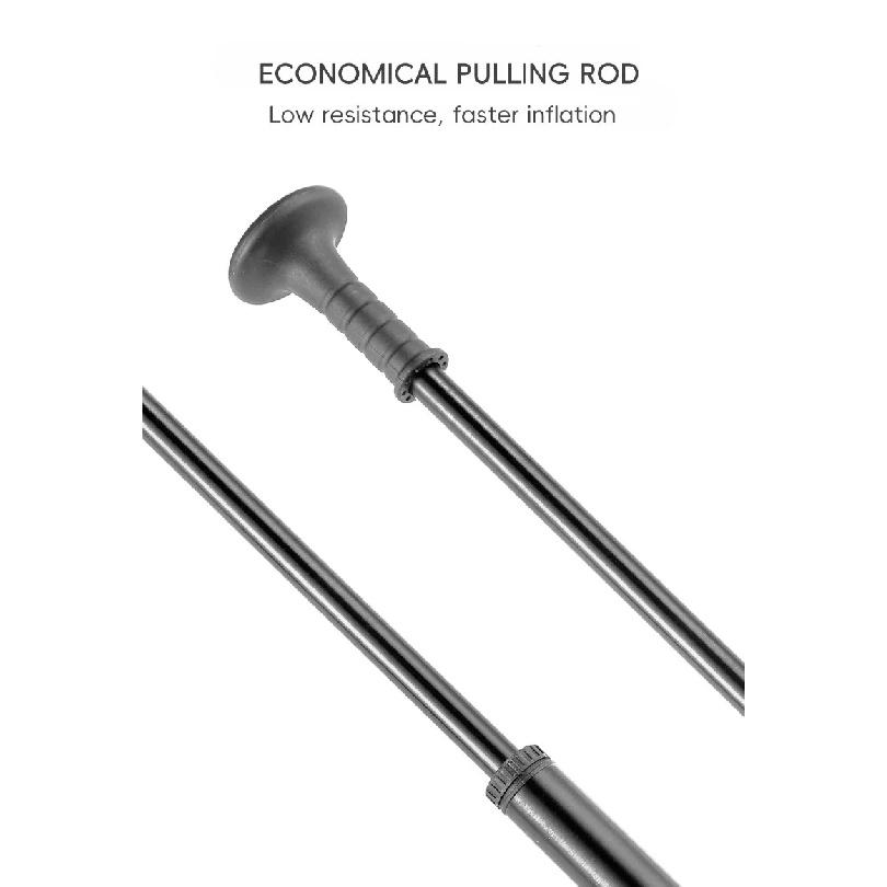 Bike Front Fork Air Pump, High-pressure Aluminum Alloy Manual Air Pump, Air Inflation and Deflation Pump with Pressure Gauge