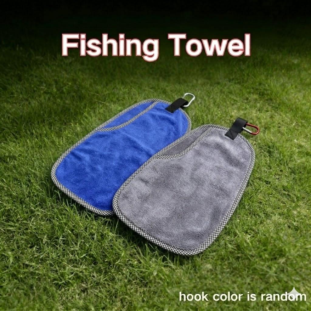 1pc Microfiber Fishing Towels with Hooks,Super Absorbent and Lint-free,Quick-drying,Suitable for Anglers,Outdoor Camping,Hunting