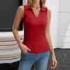 Women's Summer Casual V Neck Sleeveless Solid Color Tight Tank Top Fashion Trendy Top