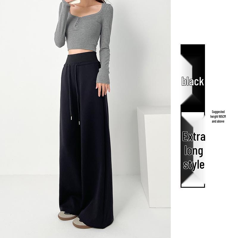 Women's High-Waisted Autumn Casual Cotton Wide-Leg Sweatpants
