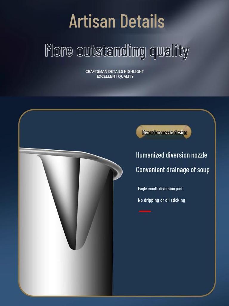 Mini-Edelstahl-Bratpfanne ohne Beschichtung mit Sieb für Induktionsherde