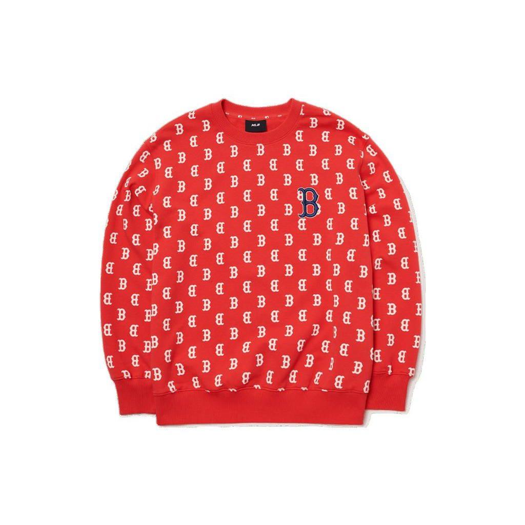 MLB Boston Red Sox All Over Logo Crewneck Sweatshirt Unisex Sweatshirt 3AMTM0221-43RDL