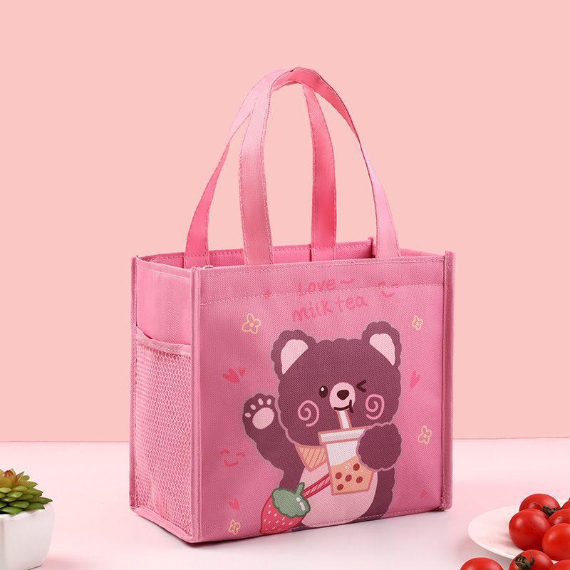 Insulated Bento Lunch Bag - Waterproof Meal Carrier with Aluminum Foil Lining for Students and Office Workers