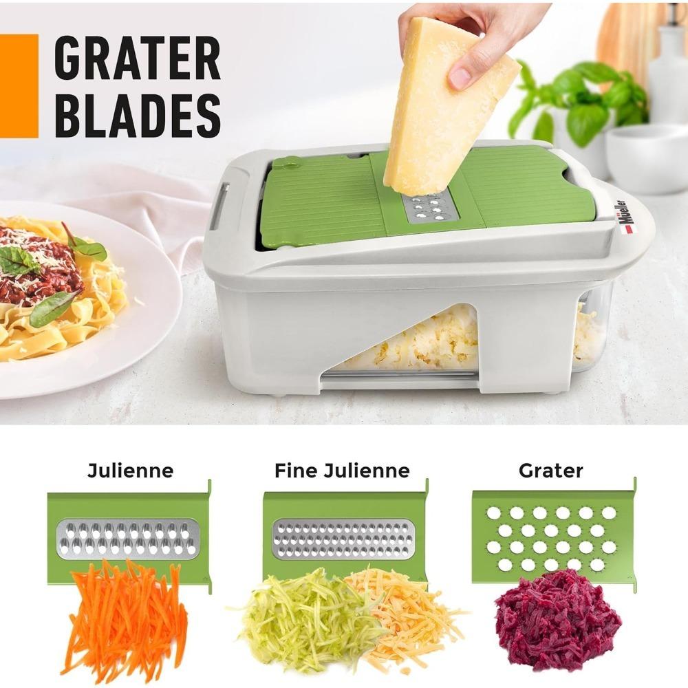 Todo en Uno, Mandolina de 12 Cuchillas para Cocina, Picador de Alimentos, Cortador de Pepino y Espiralizador, Regalos para Mamá, Esenciales de Cocina