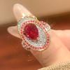 Jewelry Ring Jewelry Color Treasure Red Corundum Premium Light Luxury Ladies Goods