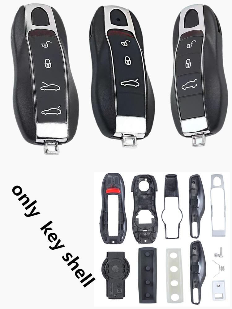 Coque de clé intelligente à distance pour Porsche 718 911 Panamera Cayenne 2017 2018 2019 2020 Couvercle de clé sans clé Porsche à 3 boutons