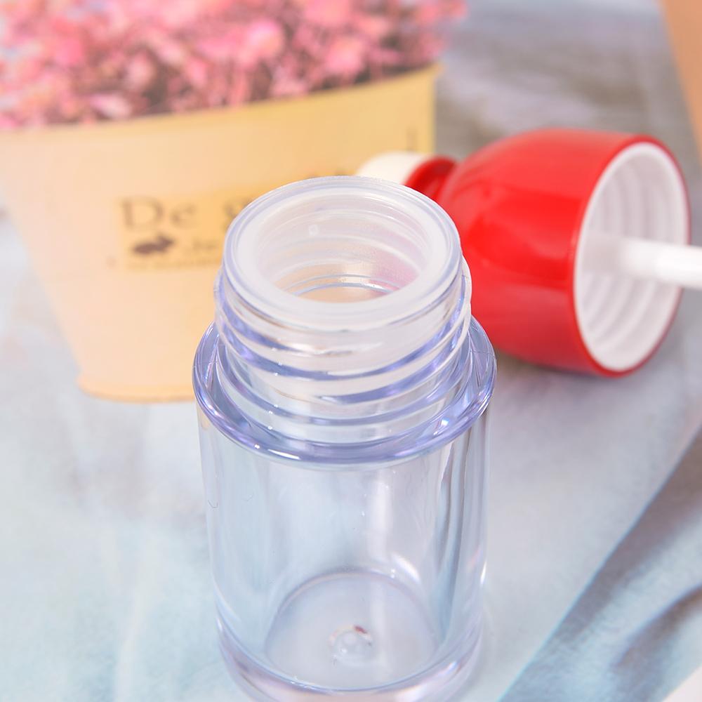 5pcs 8ml Bottle Shaped Empty Lip Gloss Tube Bottle Container Clear Plastic Refillable Lip Balm Bottles With Rubber Inserts