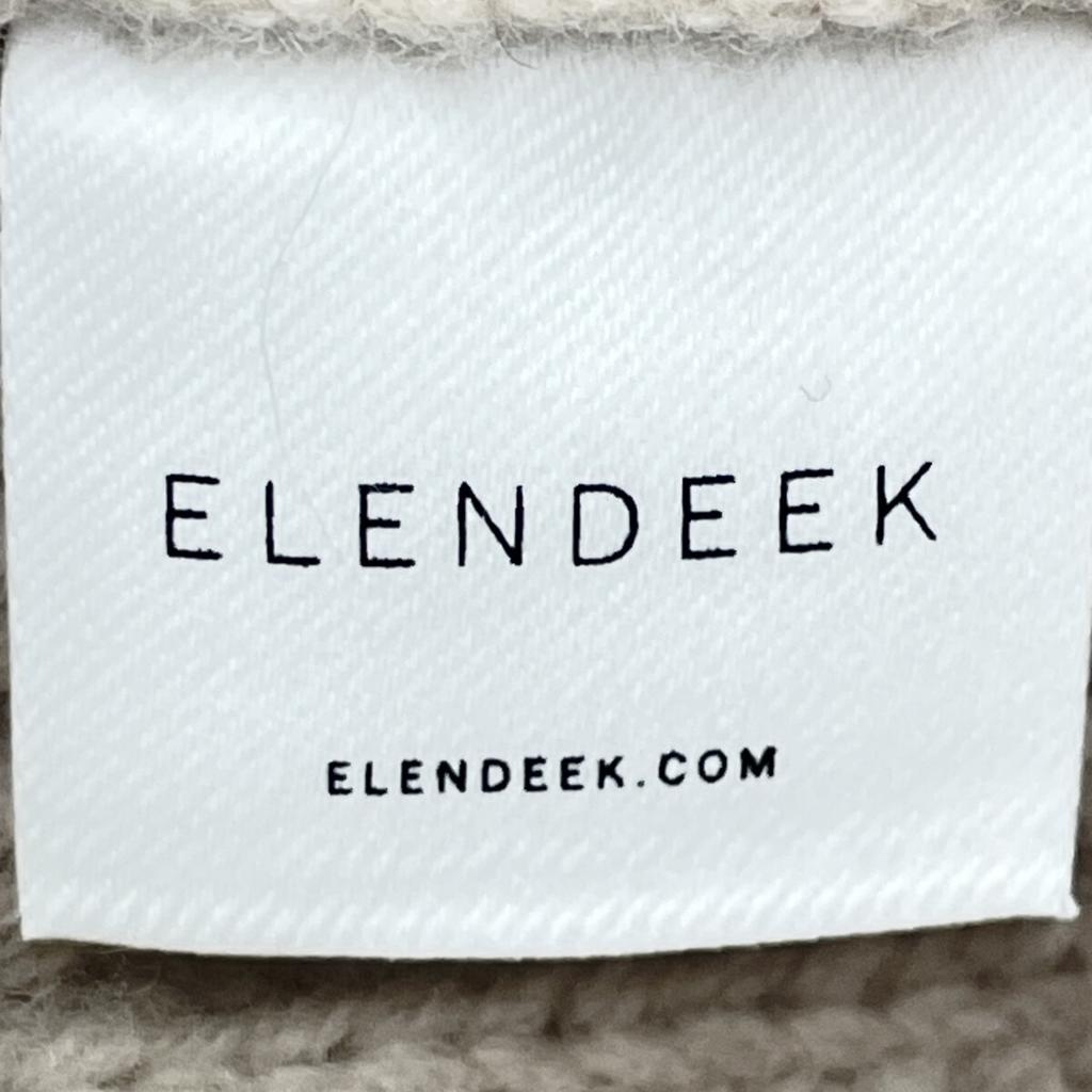 ELENDEEK 511960322701 Beige X White Pleated One-Piece Asymmetrical Knit Set Dress F Beige X whiteUsed