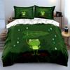 "Frog Themed Rainy Day Decor Set" Soft Comfortable Duvet Cover Bedding Set Included 1*Duvet Cover & 2*Pillowcases Gift
