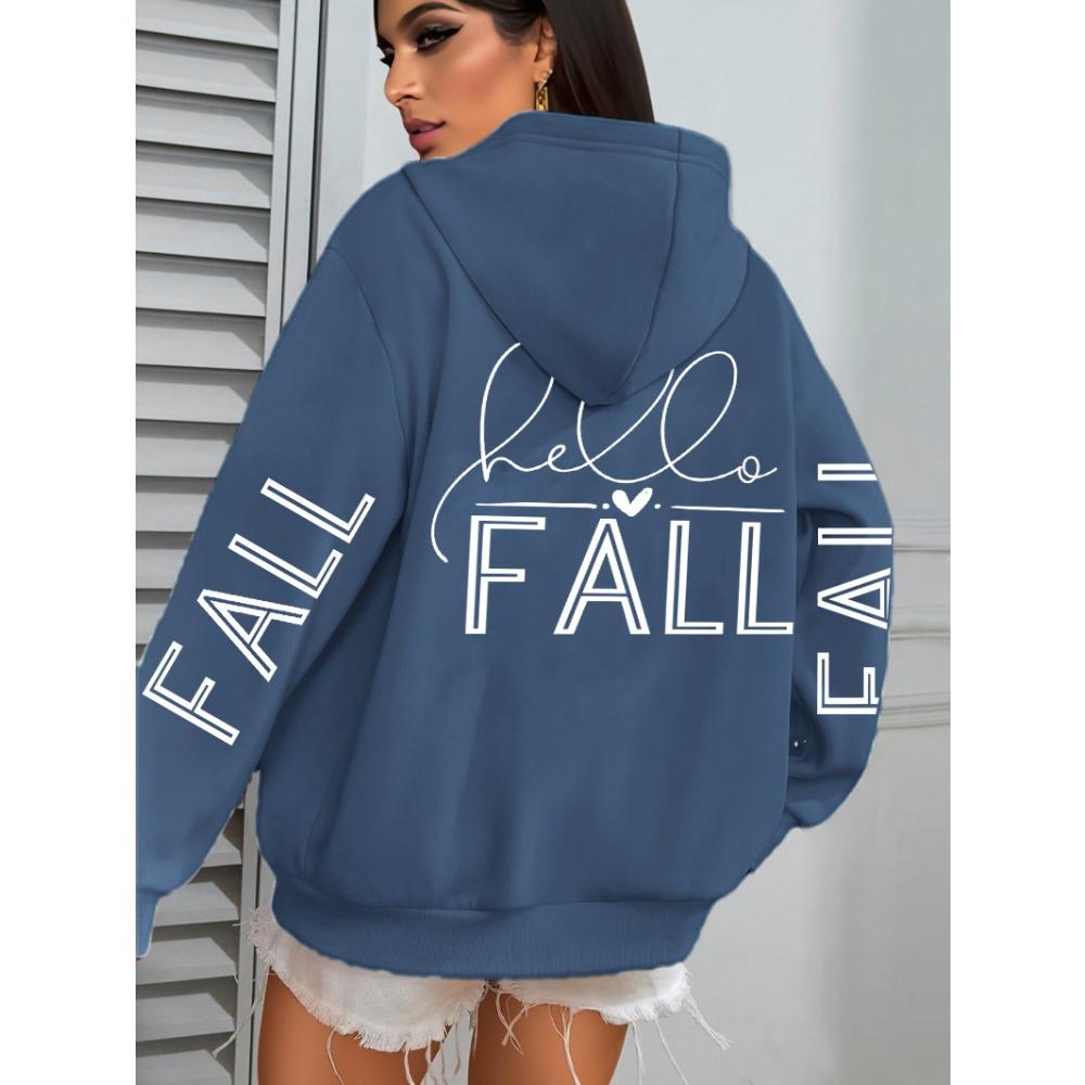 Fall Love Art Word Design Printed Women's Hoodie Hip Hop Clothes Autumn Loose All-match Women's Street Wear