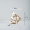 Creative Creative Geometric Ring Sculpture White Cross Square Hollow Winding Ornaments Decorative Figurines Home Decoration Acce