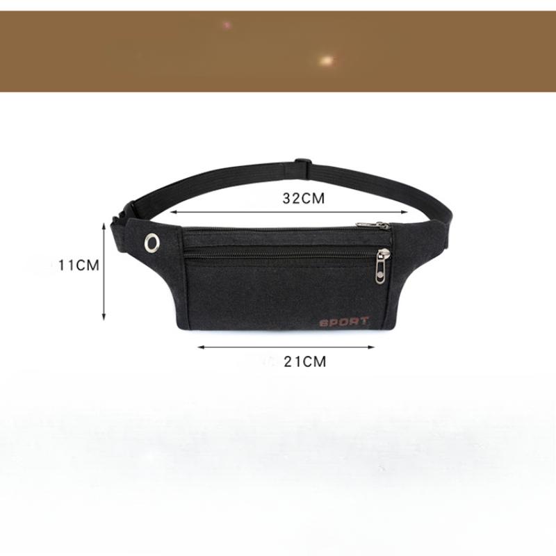 Men's Canvas Mobile Waist Bag, Outdoor Sports, Hiking and Running Bag, Men's Mobile Phone Bag, Camping Accessories, Running Waist Bag