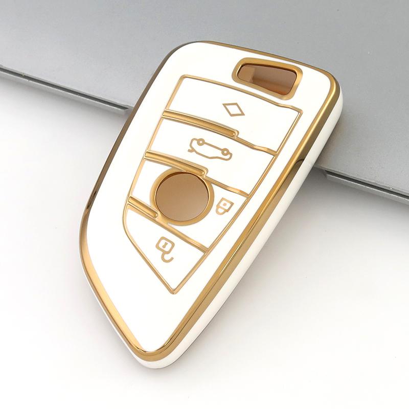 

4 кнопки для BMW G20 G30 E46 E60 E90 X3 X5 X6 F15 F16 F45 F46 7 серии G11 F48 F39 новый чехол для автомобильного ключа из ТПУ защитный чехол белый