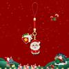 Cute Cartoon Christmas Series Mobile Phone Rope Metal Pendant Bag Hanging Accessories Christmas Party Birthday Friends Gift